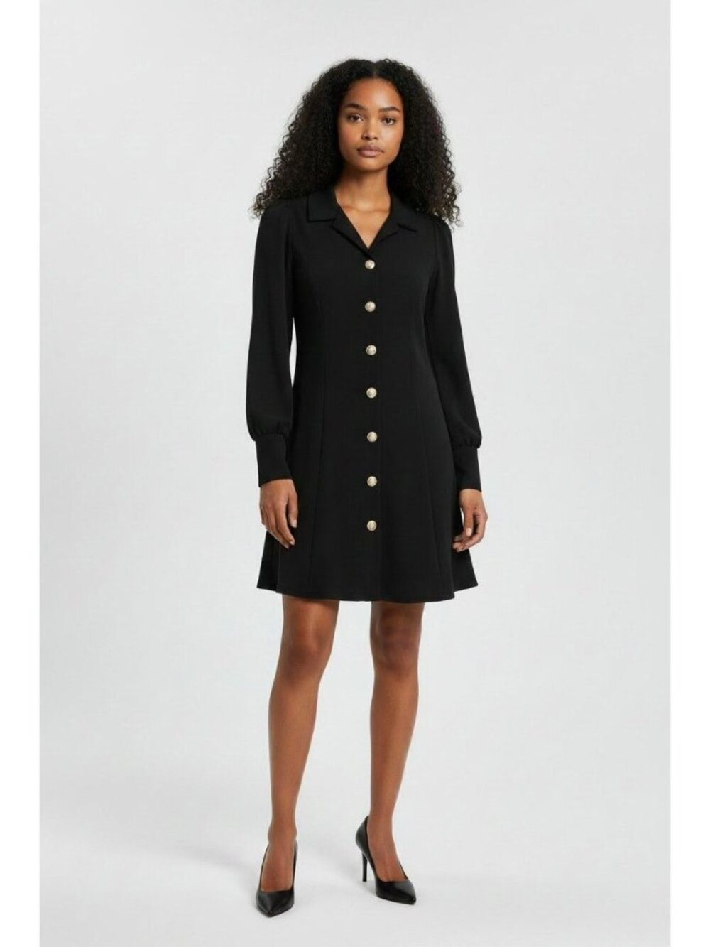 Marina Women’s Long Sleeve Fitted Mini Blazer Dress, Black, XS